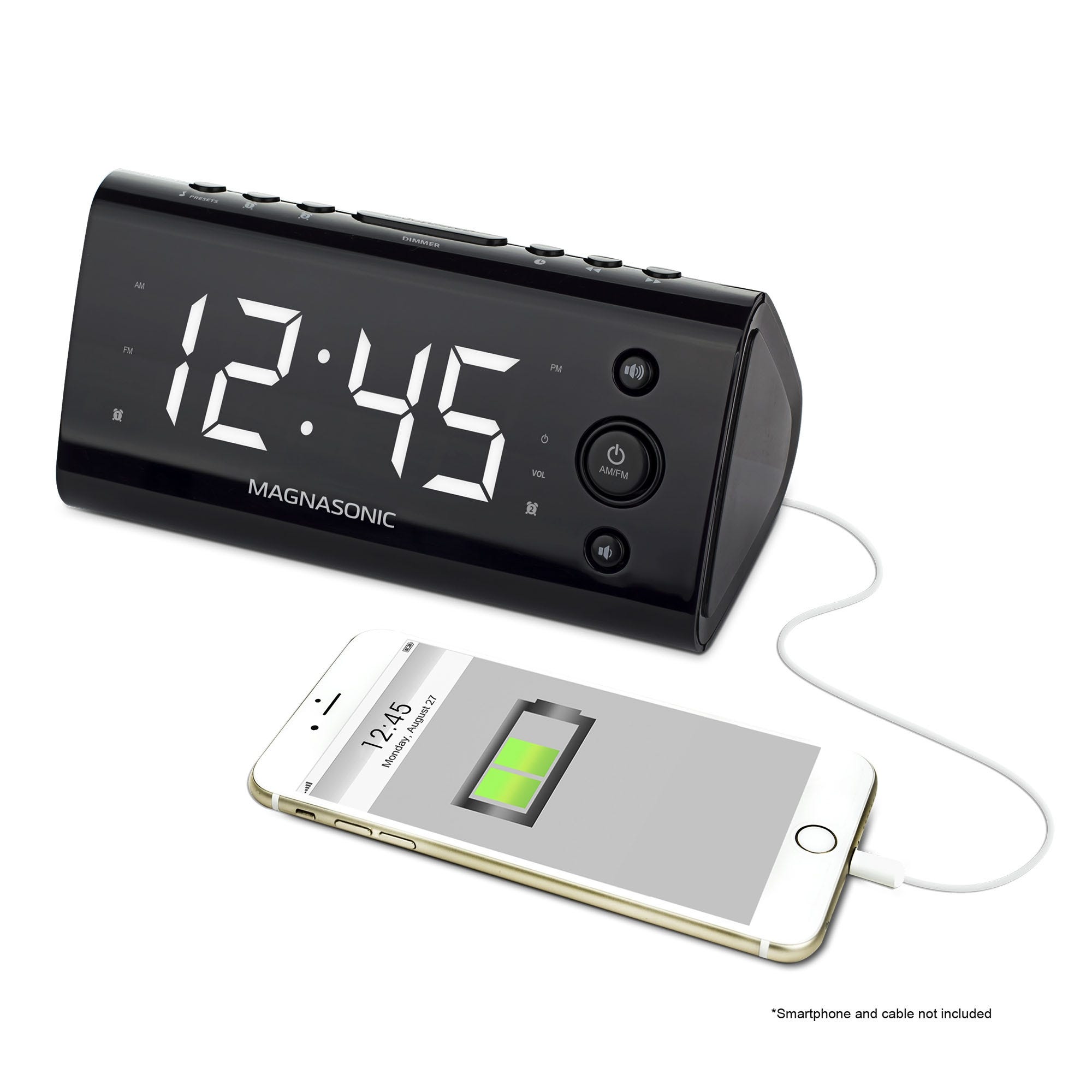 USB Charging Alarm Clock Radio 