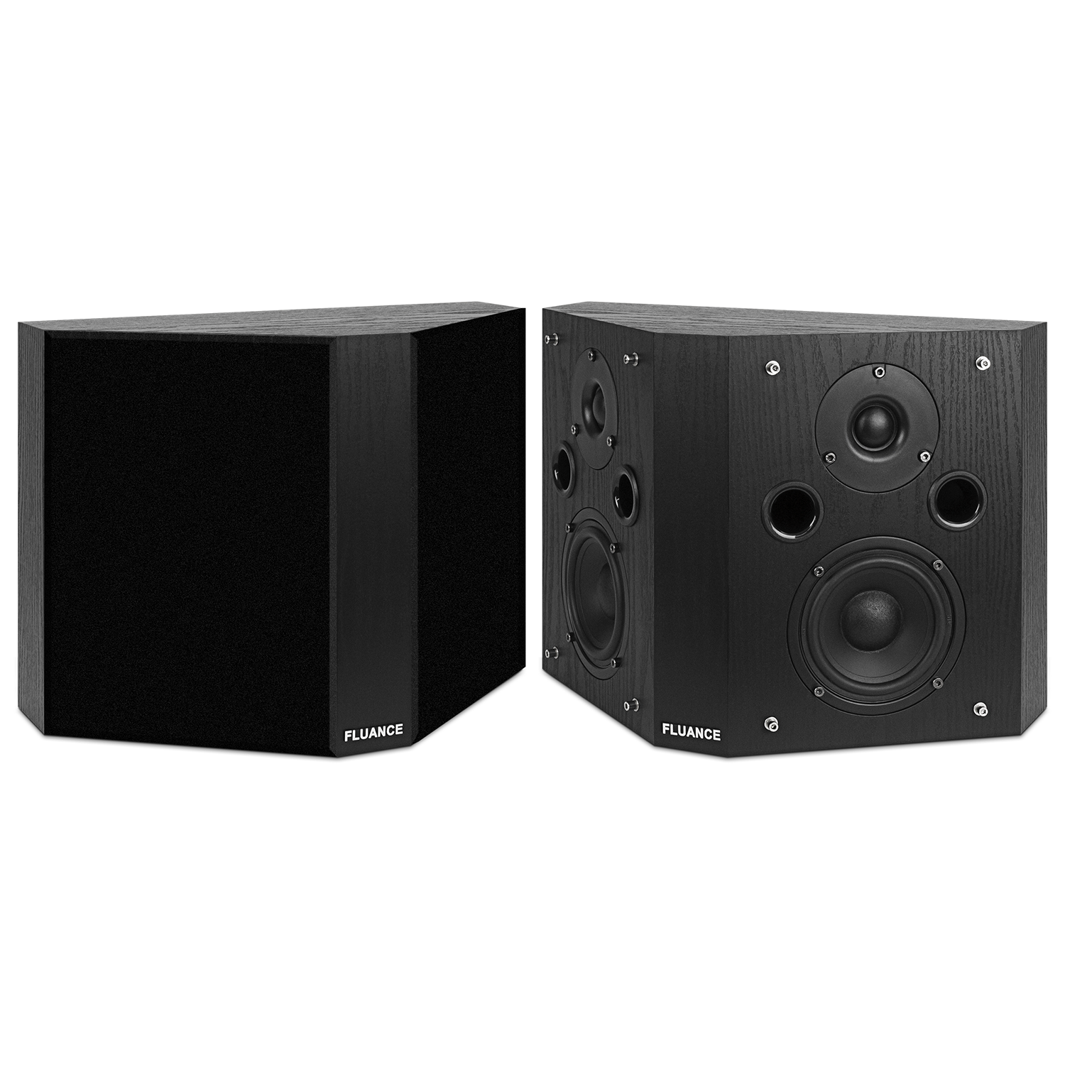 SXBP High Definition Bipolar Surround Sound Speakers - Black Ash