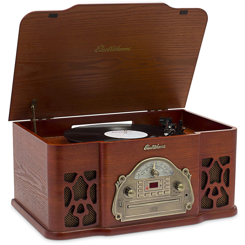Wellington™ Record Player Retro Vinyl Turntable Stereo System