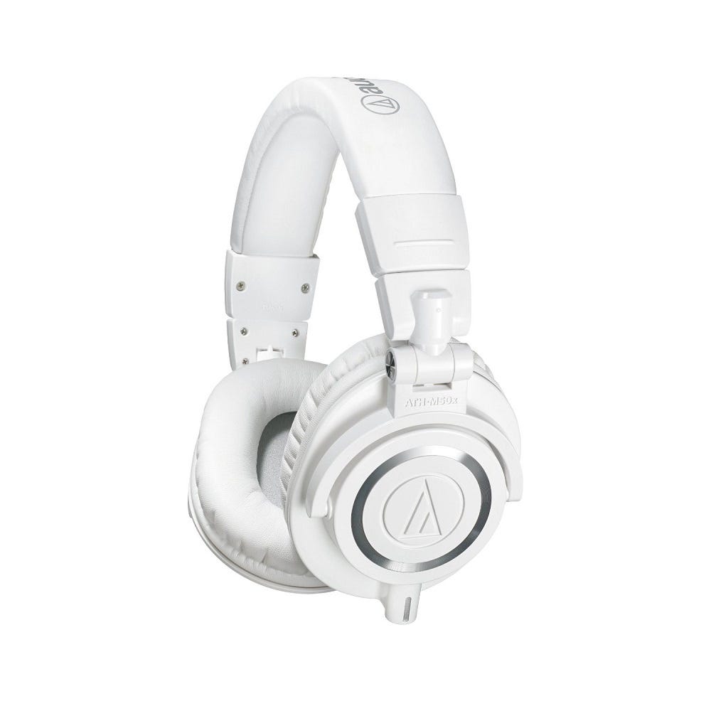 Audio-Technica ATH-M50xWH Professional Studio Monitor Headphones - White