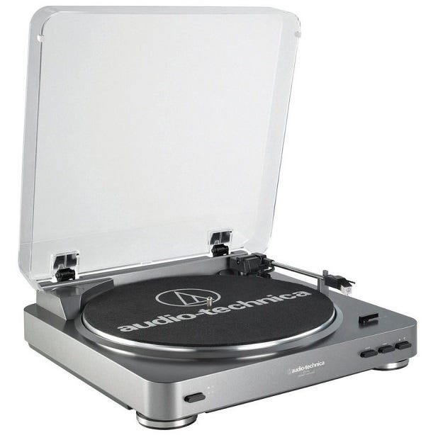 Audio Technica ATLP60 Fully Automatic Stereo Turntable System, Silver