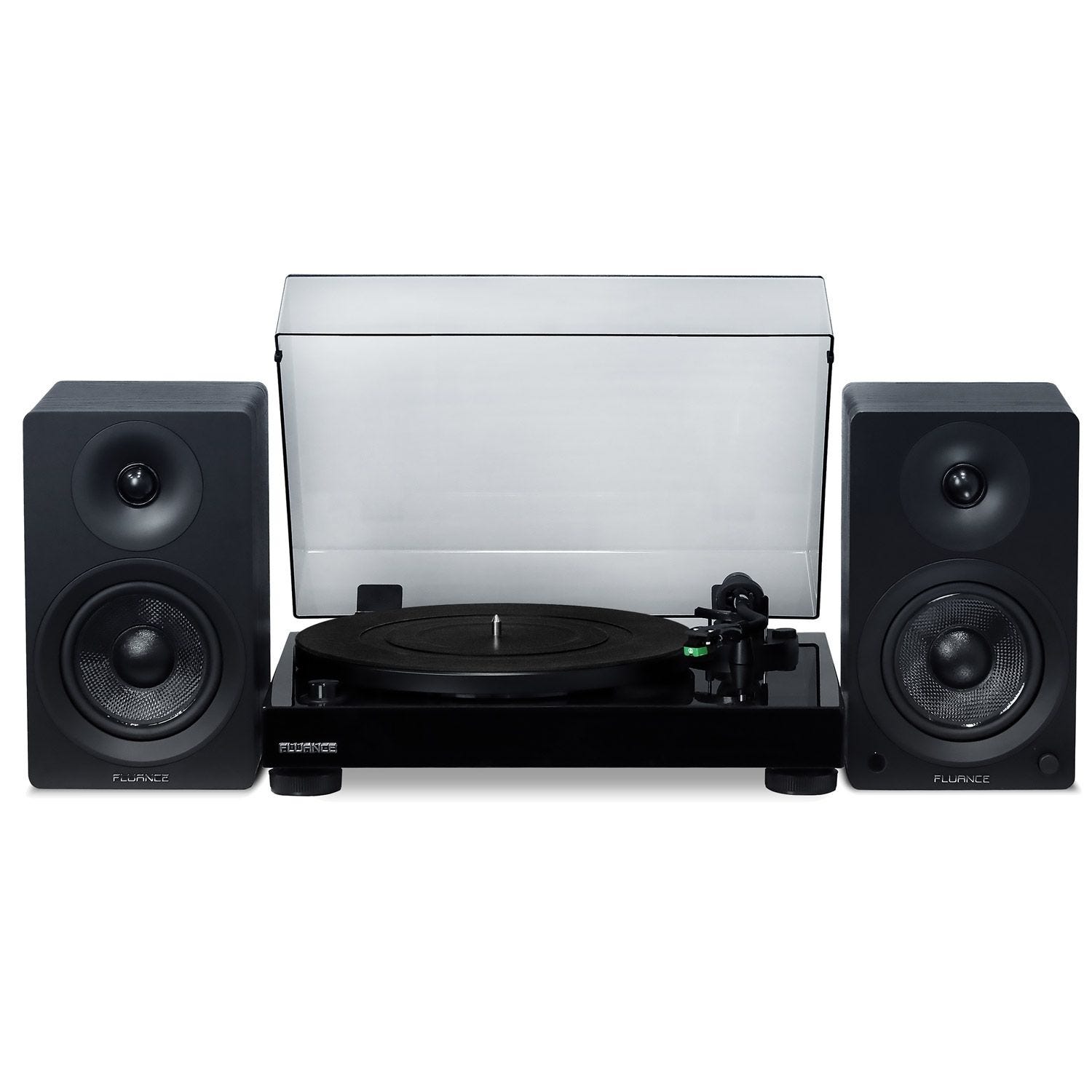 RT81 Elite High Fidelity Vinyl Turntable with Ai41 Powered 5” Stereo Bookshelf Speakers image