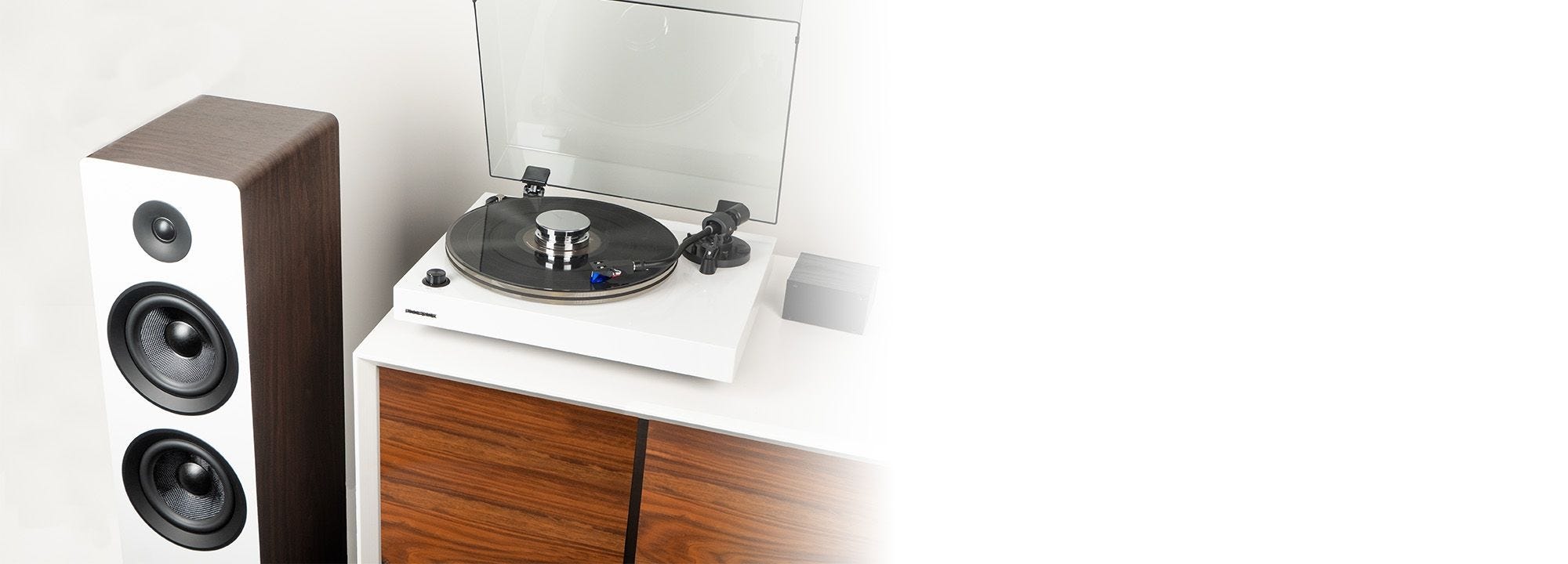 Reference RT85 High Fidelity Vinyl Turntable with PA10 Phono Preamp and Ai81 Elite Powered 2-Way Floorstanding Tower Speakers