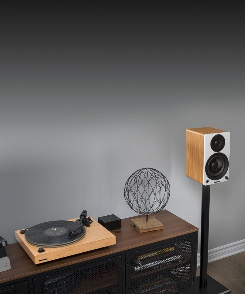 Reference RT82 High Fidelity Vinyl Turntable with PA10 Phono Preamp and Ai41 Powered 5” Bookshelf Speakers