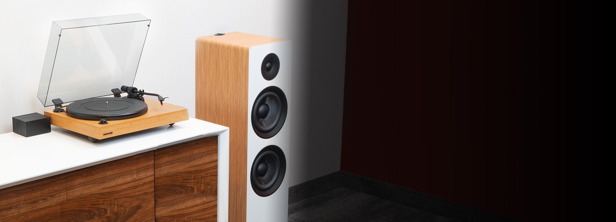 Reference RT82 High Fidelity Vinyl Turntable with PA10 Phono Preamp and Ai81 Elite Powered 2-Way Floorstanding Tower Speakers