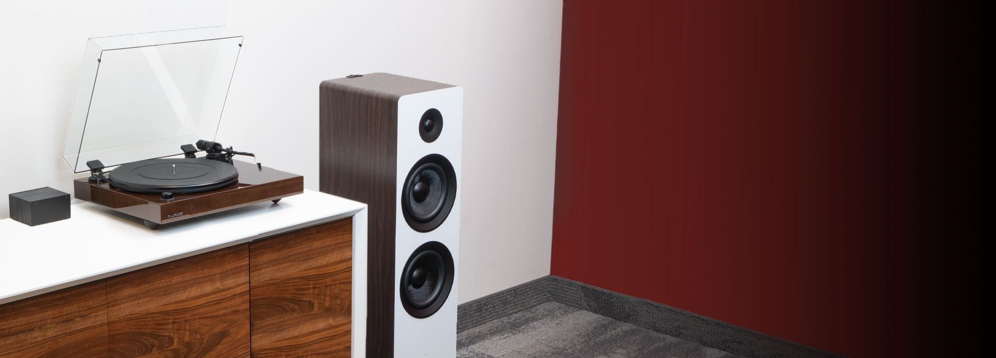 Reference RT82 High Fidelity Vinyl Turntable with PA10 Phono Preamp and Ai81 Elite Powered 2-Way Floorstanding Tower Speakers