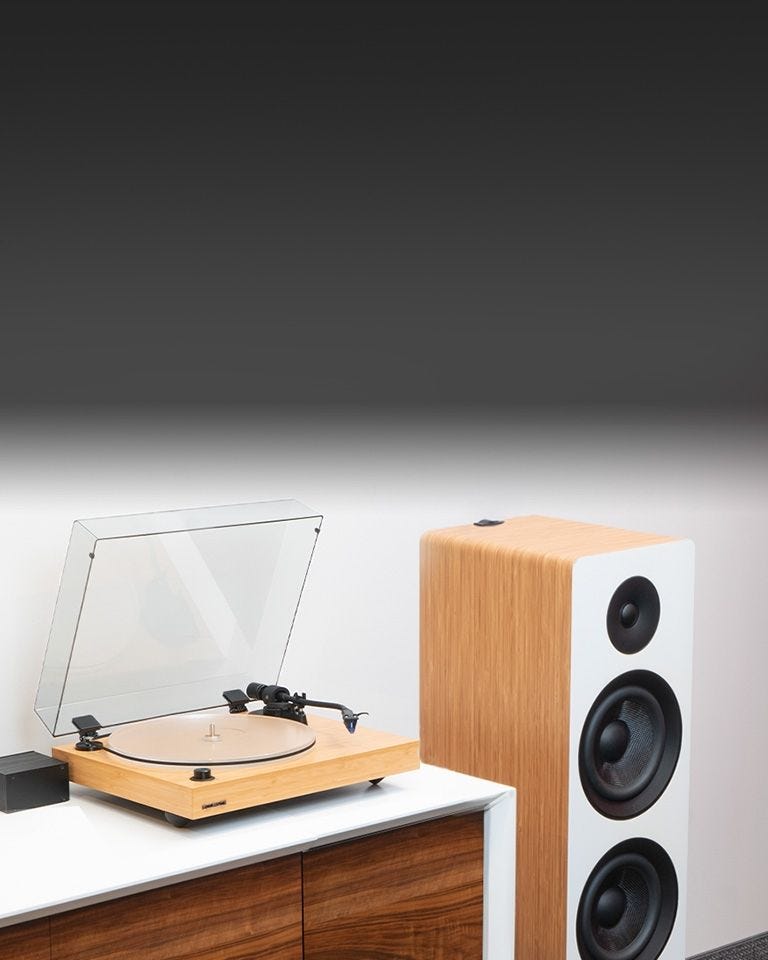 Reference RT85 High Fidelity Vinyl Turntable with PA10 Phono Preamp and Ai81 Elite Powered 2-Way Floorstanding Tower Speakers