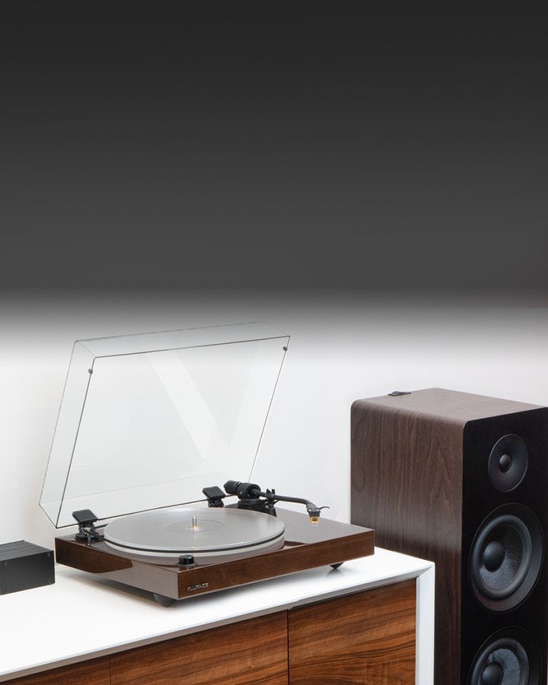 Reference RT85N High Fidelity Vinyl Turntable with PA10 Phono Preamp and Ai81 Elite Powered 2-Way Floorstanding Tower Speakers