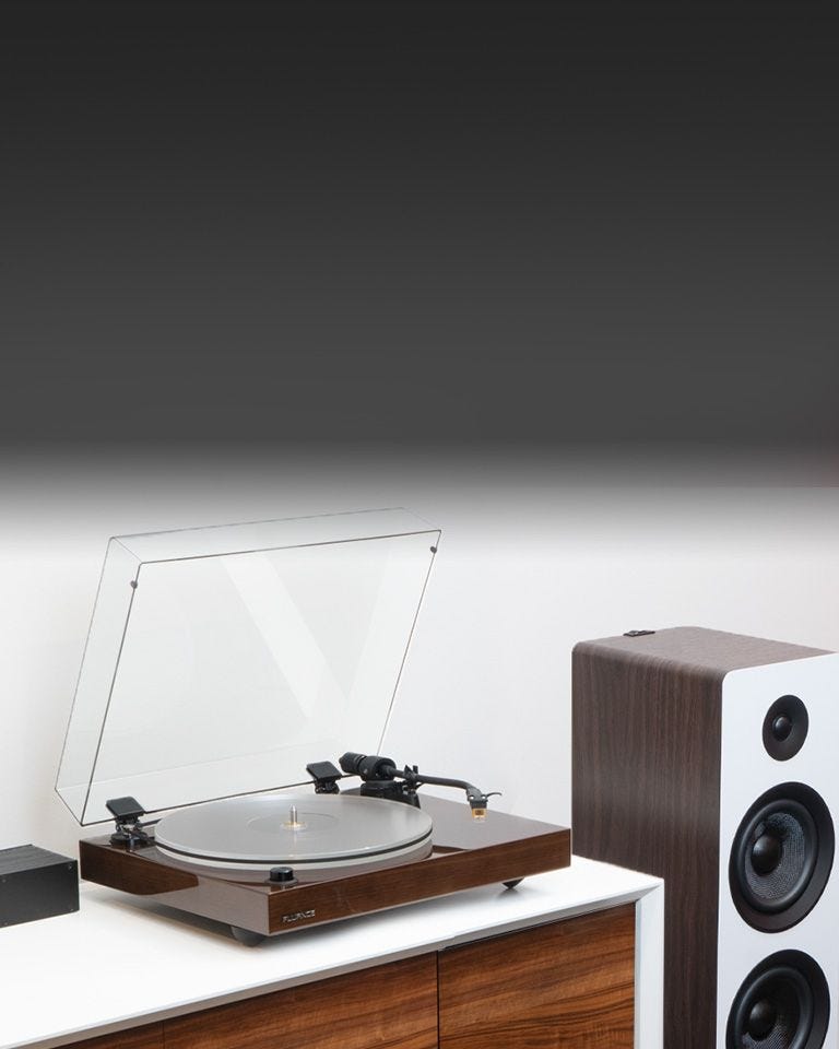 Reference RT85N High Fidelity Vinyl Turntable with PA10 Phono Preamp and Ai81 Elite Powered 2-Way Floorstanding Tower Speakers