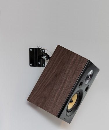 Metal Bookshelf & Satellite Speaker Adjustable Mounts (Pair)
