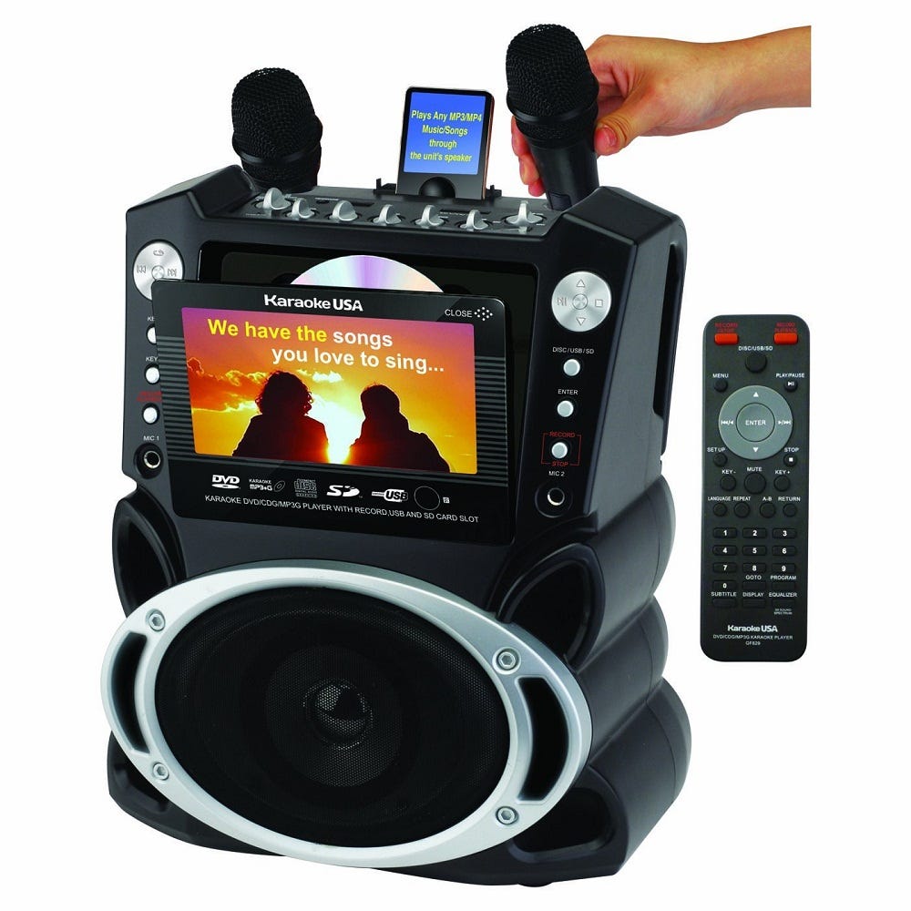 Karaoke System with 7-Inch TFT Color Screen and Record Function (GF829)
