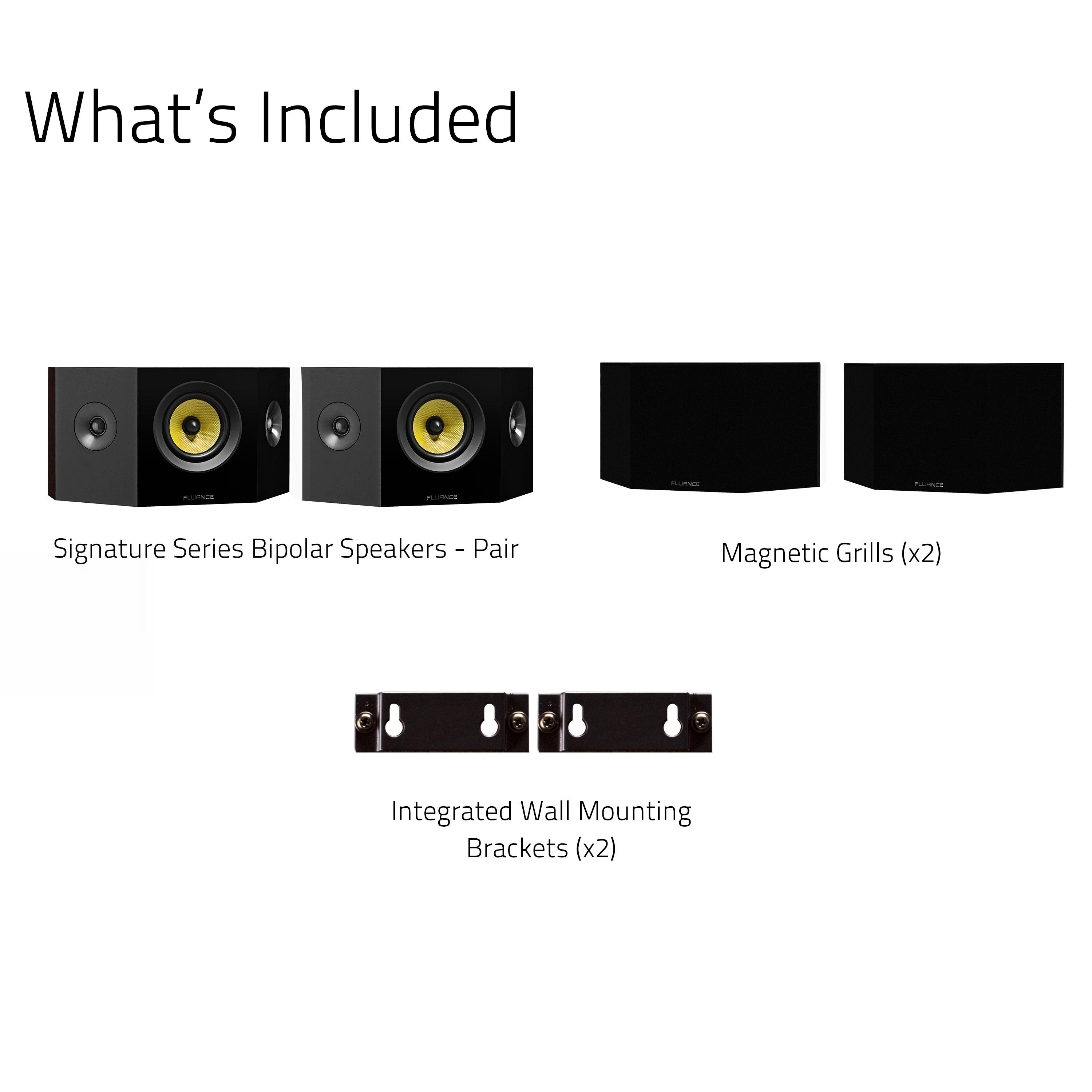 Signature Series Hi-Fi Bipolar Surround Sound Speakers