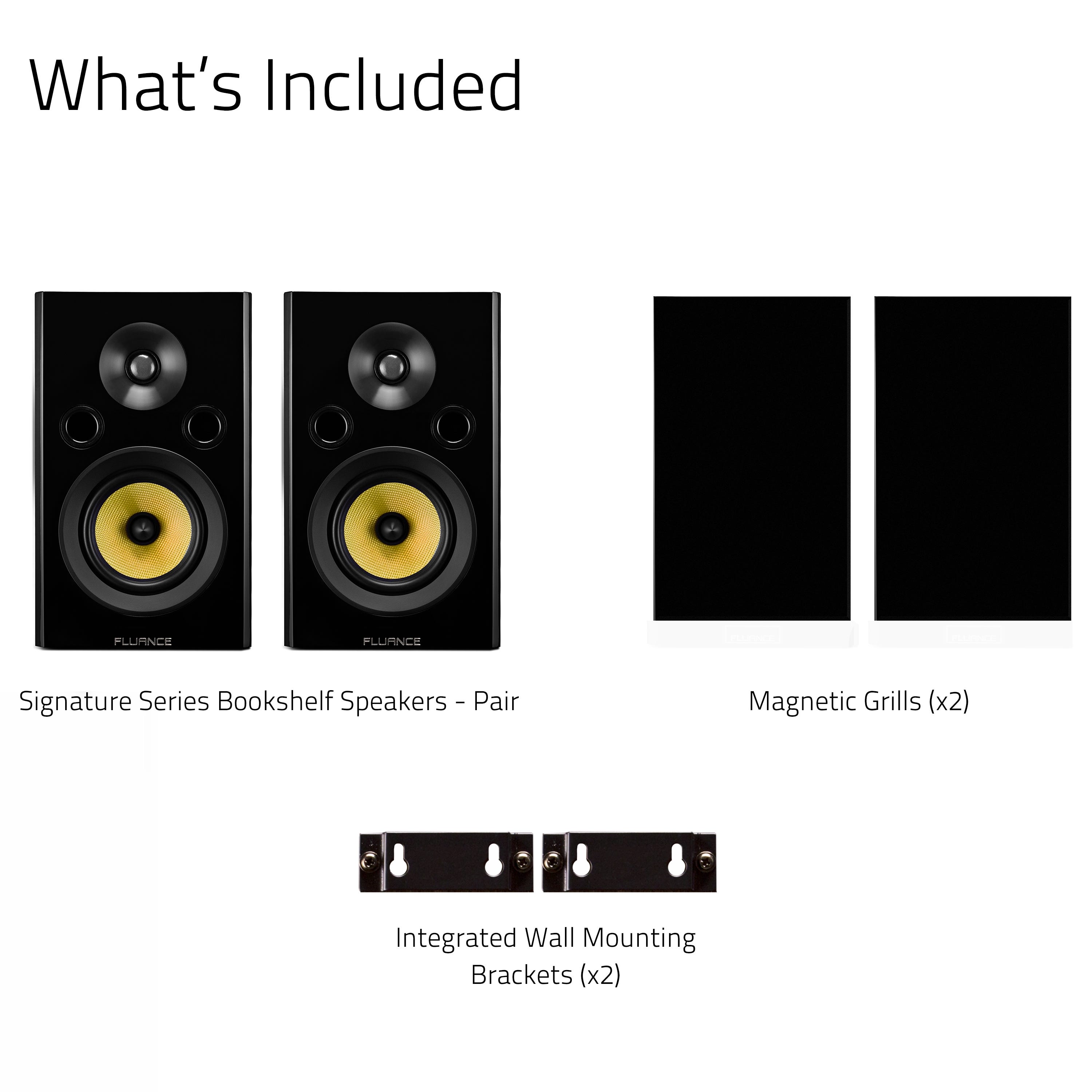 Signature HiFi 2-Way Bookshelf Surround Sound Speakers
