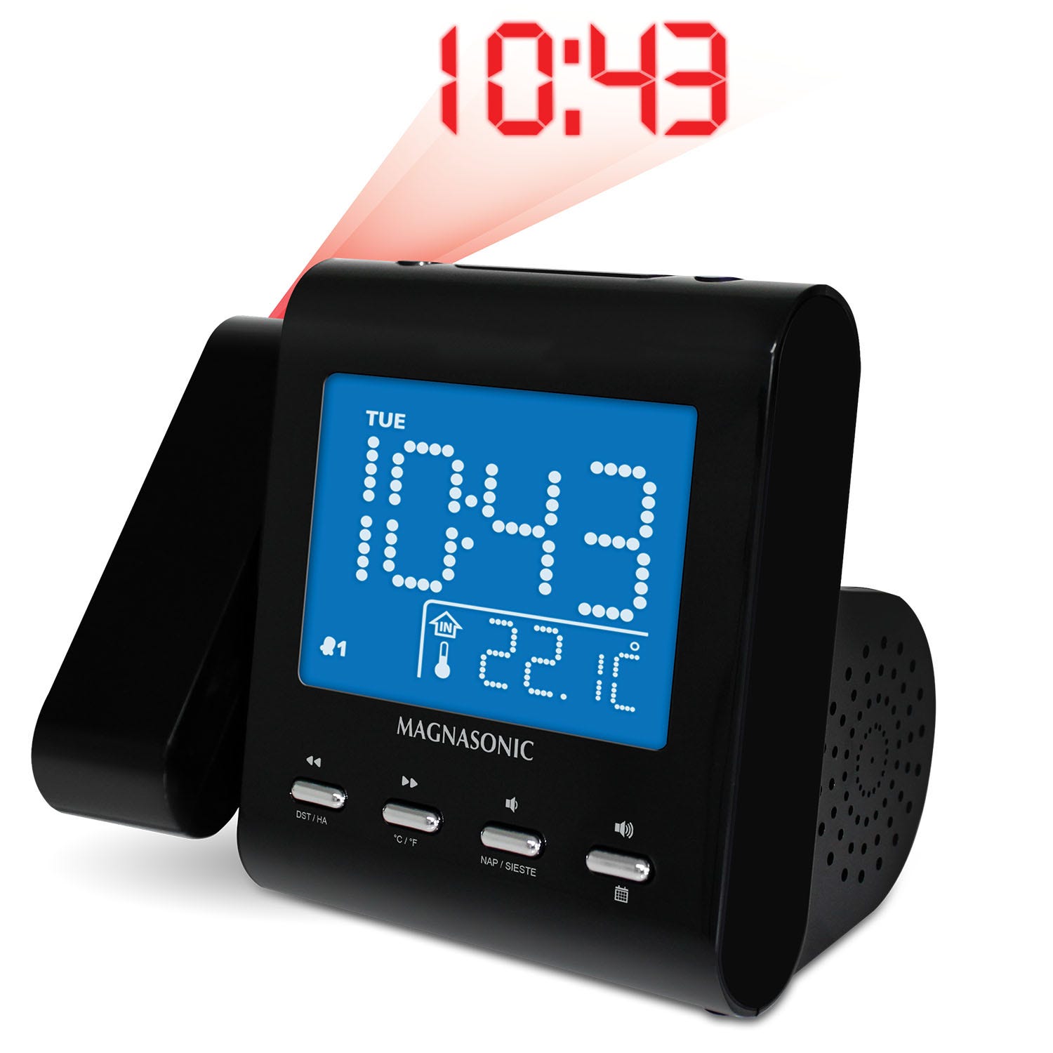 SelfSet AM/FM Projection Clock Radio