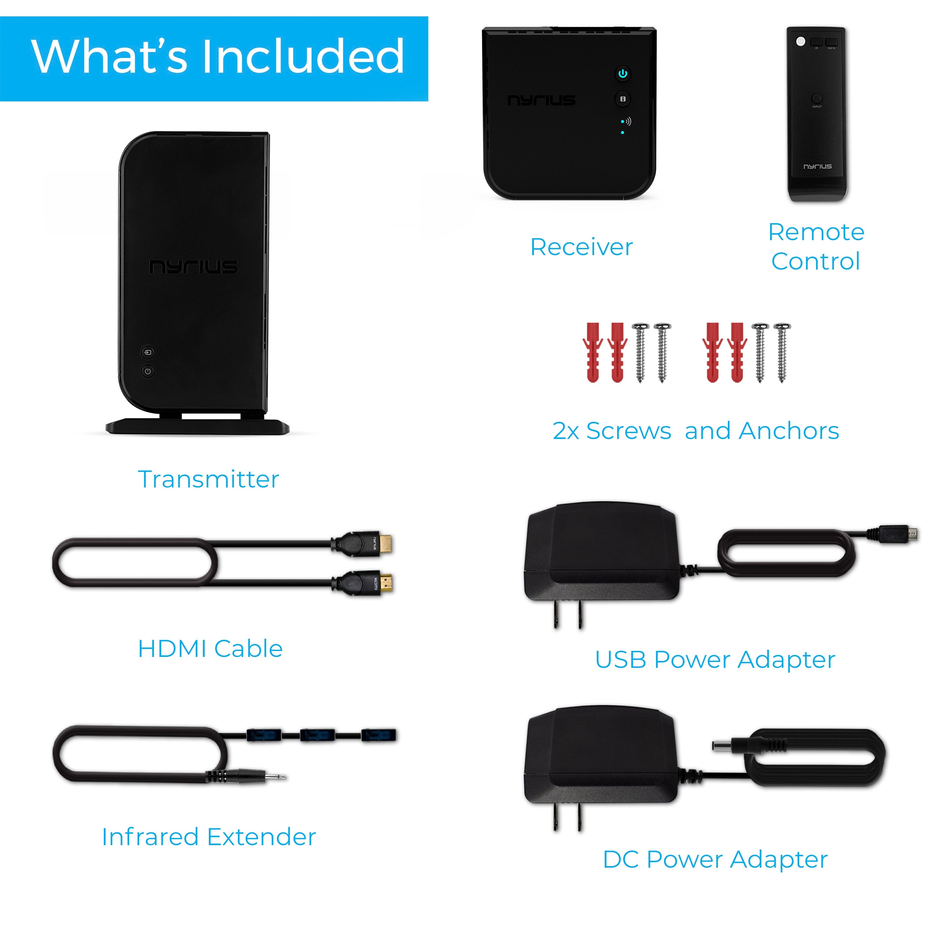 ARIES Home+ Wireless HDMI 2 Input Transmitter & Receiver