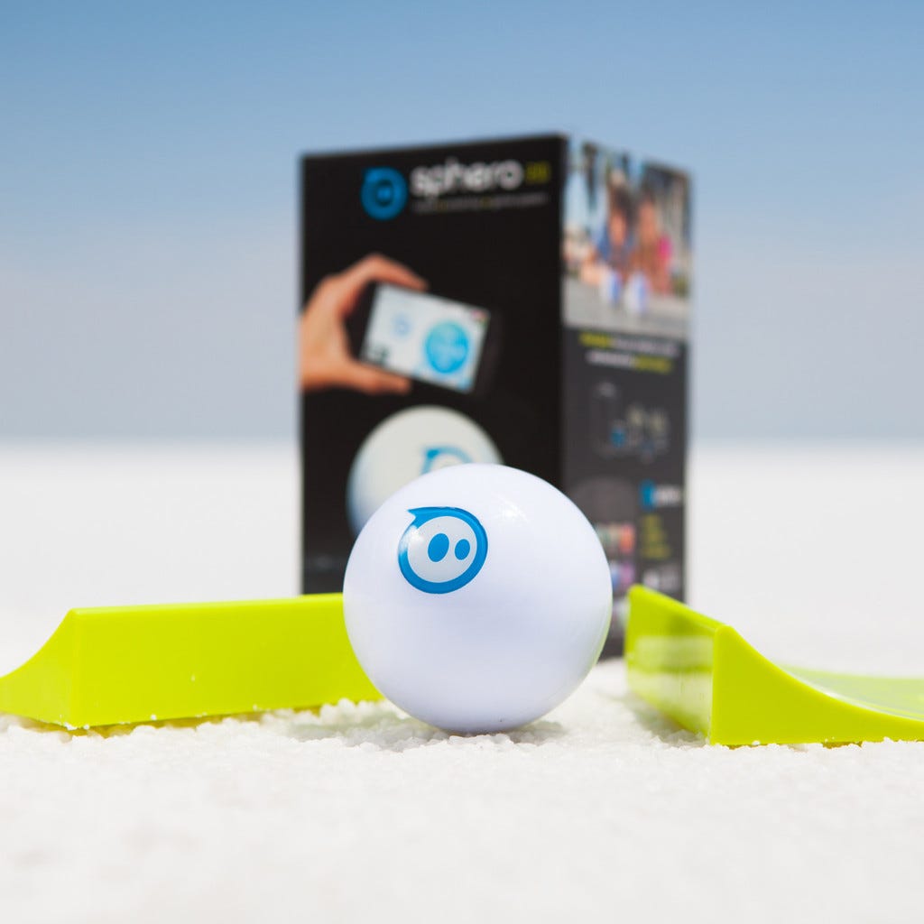 Orbotix Sphero 2.0 App Controlled Robotic Ball - Retail Packaging - White/Blue