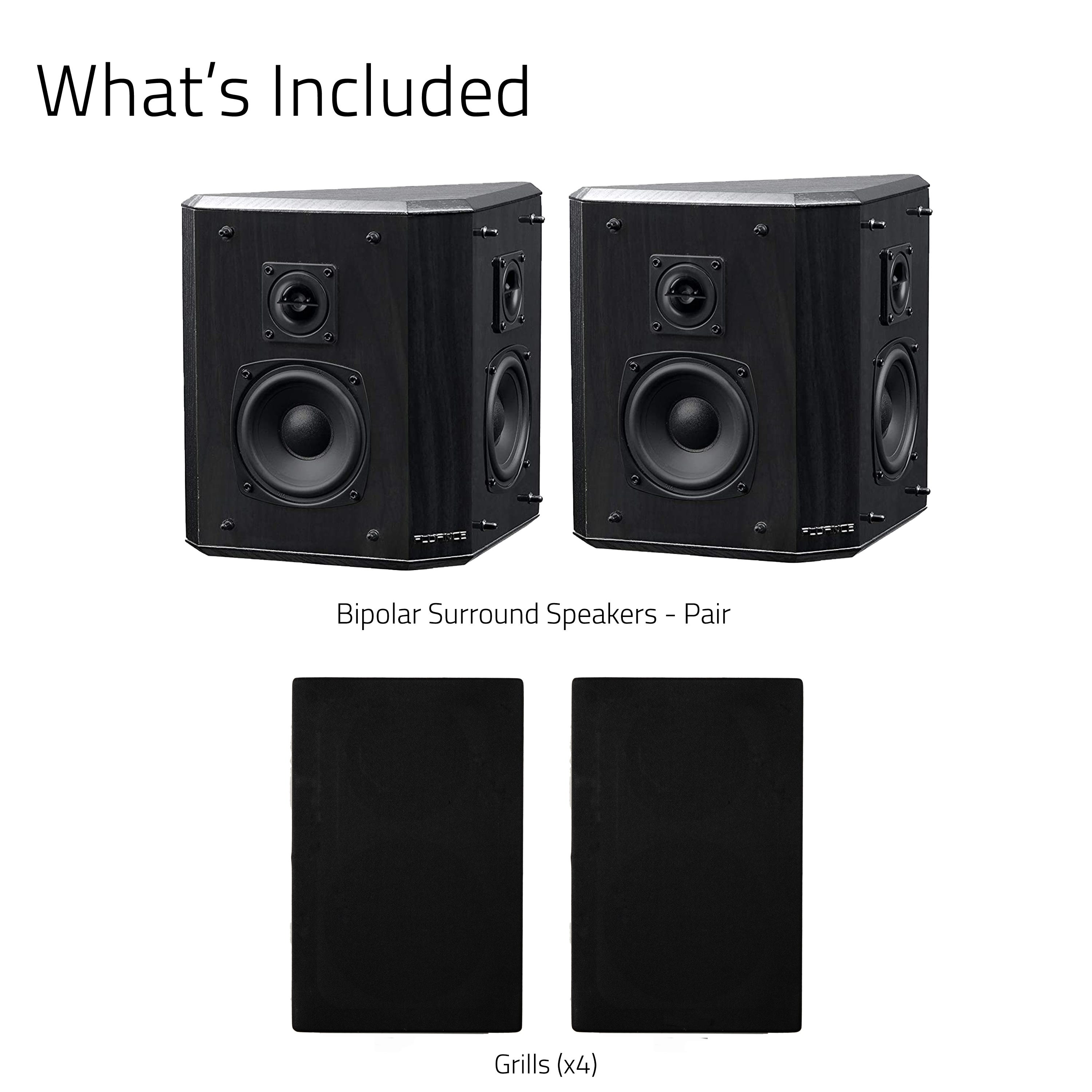 Elite High Definition 2-Way Bipolar Surround Speakers