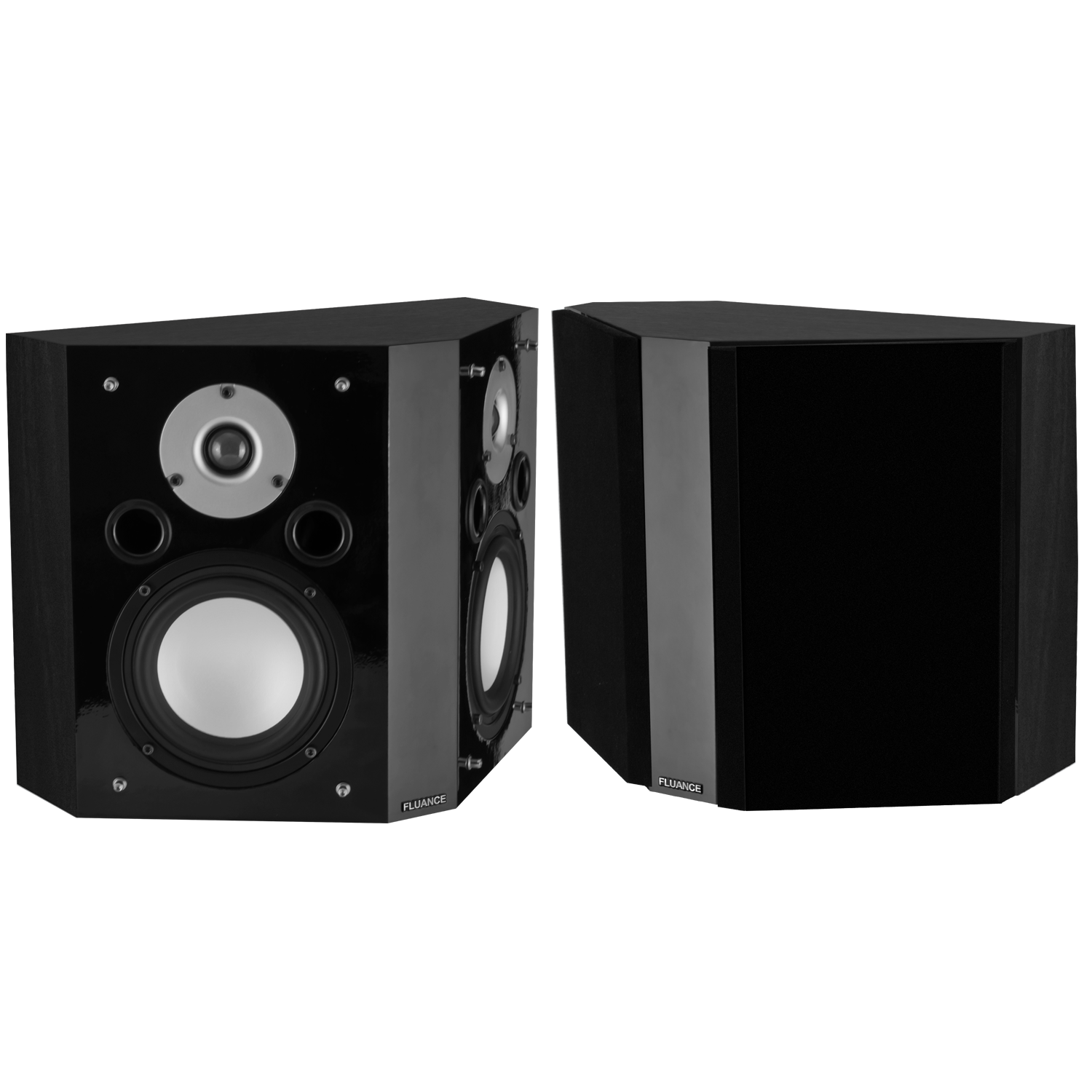 XLBP Wide Dispersion Bipolar Surround Sound Speakers (pair) - Black Ash