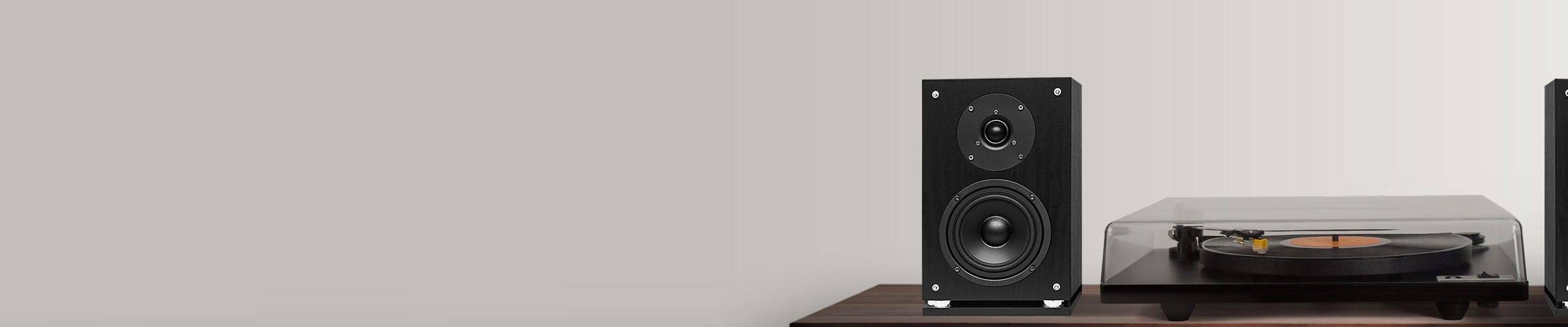SX6W Bookshelf Speakers with Record Player